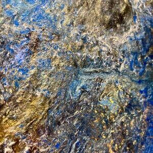 Elegant Blue and Gold Abstract Canvas Art